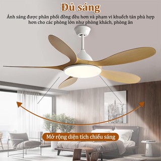 【COD】Quạt trần GOGEOUS đèn quạt trần phòng khách/phòng làm việc/phòng ngủ có điều khiển từ xa đèn