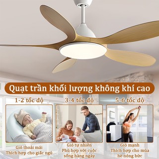 【COD】Quạt trần GOGEOUS đèn quạt trần phòng khách/phòng làm việc/phòng ngủ có điều khiển từ xa đèn