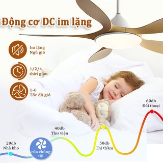 【COD】Quạt trần GOGEOUS đèn quạt trần phòng khách/phòng làm việc/phòng ngủ có điều khiển từ xa đèn