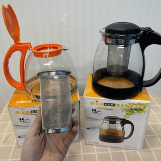 Bình Lọc Trà Thủy Tinh Dung Tích Lớn 1300ml Sang Trọng Lõi Lọc có tháo rời Inox 304 Cao Cấp Kiểu Dáng Hiện Đại