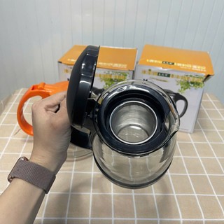 Bình Lọc Trà Thủy Tinh Dung Tích Lớn 1300ml Sang Trọng Lõi Lọc có tháo rời Inox 304 Cao Cấp Kiểu Dáng Hiện Đại