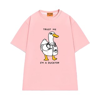 Áo Thun NGỐ TEE Chú Vịt Trust Me I'm A Ducktor Vải Cotton 75 Thoáng Mát Form Rộng