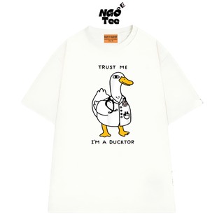 Áo Thun NGỐ TEE Chú Vịt Trust Me I'm A Ducktor Vải Cotton 75 Thoáng Mát Form Rộng
