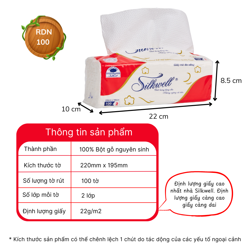 Thùng 9 khăn giấy rút đa năng 100 tờ 2 lớp siêu dai, lau tay, lau bếp & thấm dầu hiệu quả