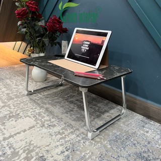 Bàn gấp gọn thông minh có khe cắm ipad đế cóc ngăn kéo Green interior mẫu T