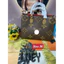 Túi ONTHEGO size 25-36-41cm hoa nâu hàng QC cao cấp