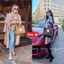 Túi ONTHEGO size 25-36-41cm hoa nâu hàng QC cao cấp