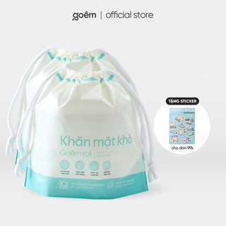 Combo 2 Cuộn Khăn mặt khô cao cấp siêu mềm đa năng Goêm Roll Cuộn 70 miếng