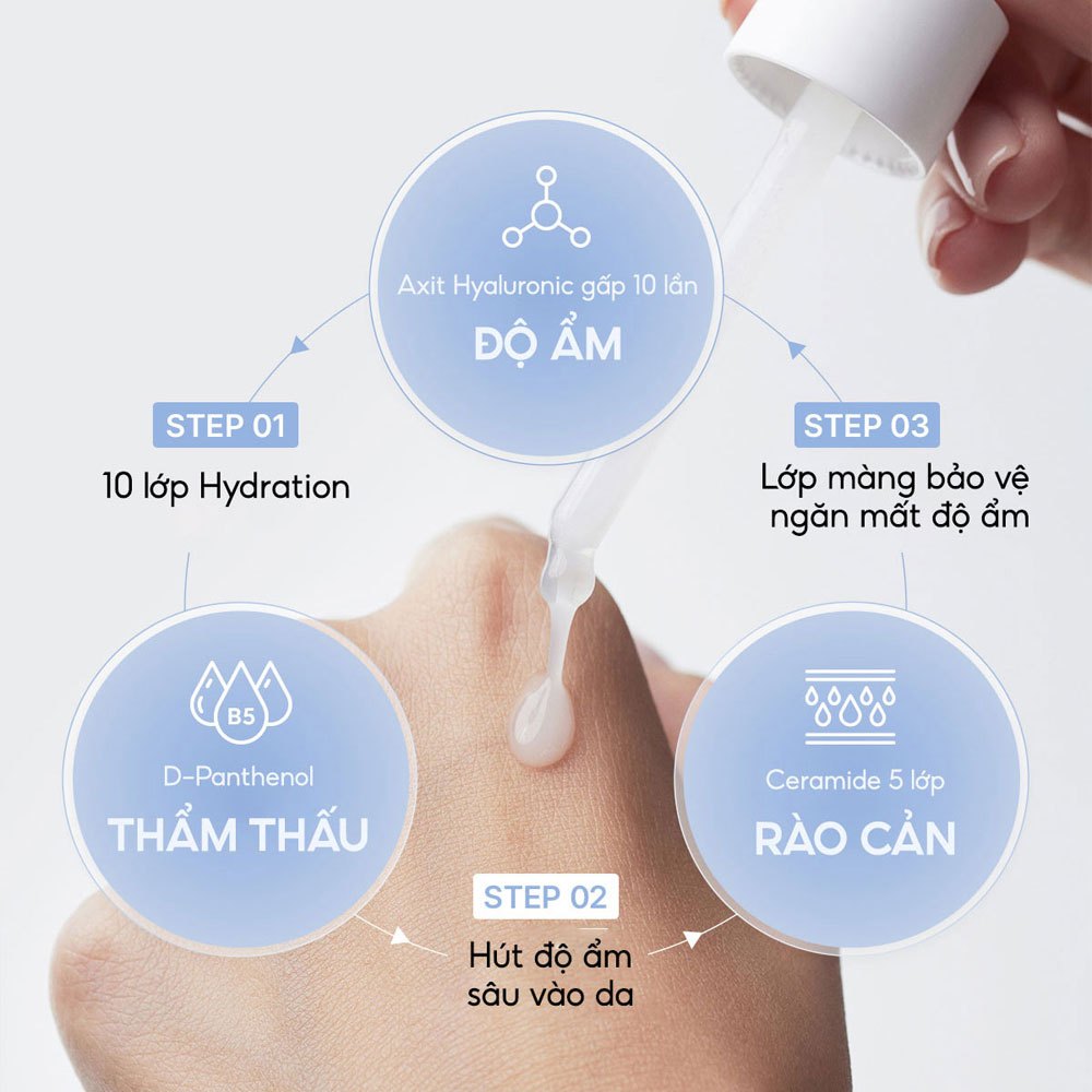 Ảnh BIODANCE Tinh Chất Cấp Ẩm Phục Hồi Nền Da Giảm Kích Ứng Giúp Da Mịn Màng Căng Mọng Hydro Cera-Nol Ampoule 50ml 3