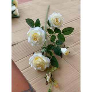combo 5 Cành hồng lộc 3 bông 2 nụ 80 cm- hồng giả trang trí #hoa_trang_trí_ #hồng_lộc_5_bông