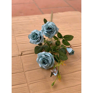 combo 5 Cành hồng lộc 3 bông 2 nụ 80 cm- hồng giả trang trí #hoa_trang_trí_ #hồng_lộc_5_bông