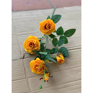 combo 5 Cành hồng lộc 3 bông 2 nụ 80 cm- hồng giả trang trí #hoa_trang_trí_ #hồng_lộc_5_bông