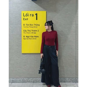 ۶ৎ BIGSIZE BASIC - ÁO THUN TAY DÀI TRƠN + QUẦN ỐNG SIÊU RỘNG ( QUẦN KT302 + SP020949 )🔥𝐇𝐨𝐚̉ 𝐓𝐨̂́𝐜🔥 𝐌𝐄𝐎𝐈𝐍𝐃𝐀𝐇𝐎𝐔𝐒𝐄