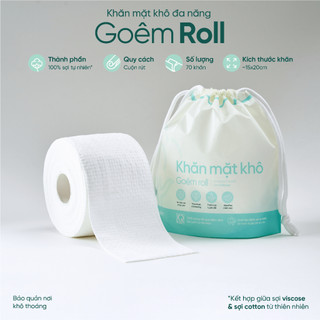 Combo 5 Cuộn Khăn mặt khô cao cấp siêu mềm đa năng Goêm Roll Cuộn 70 miếng