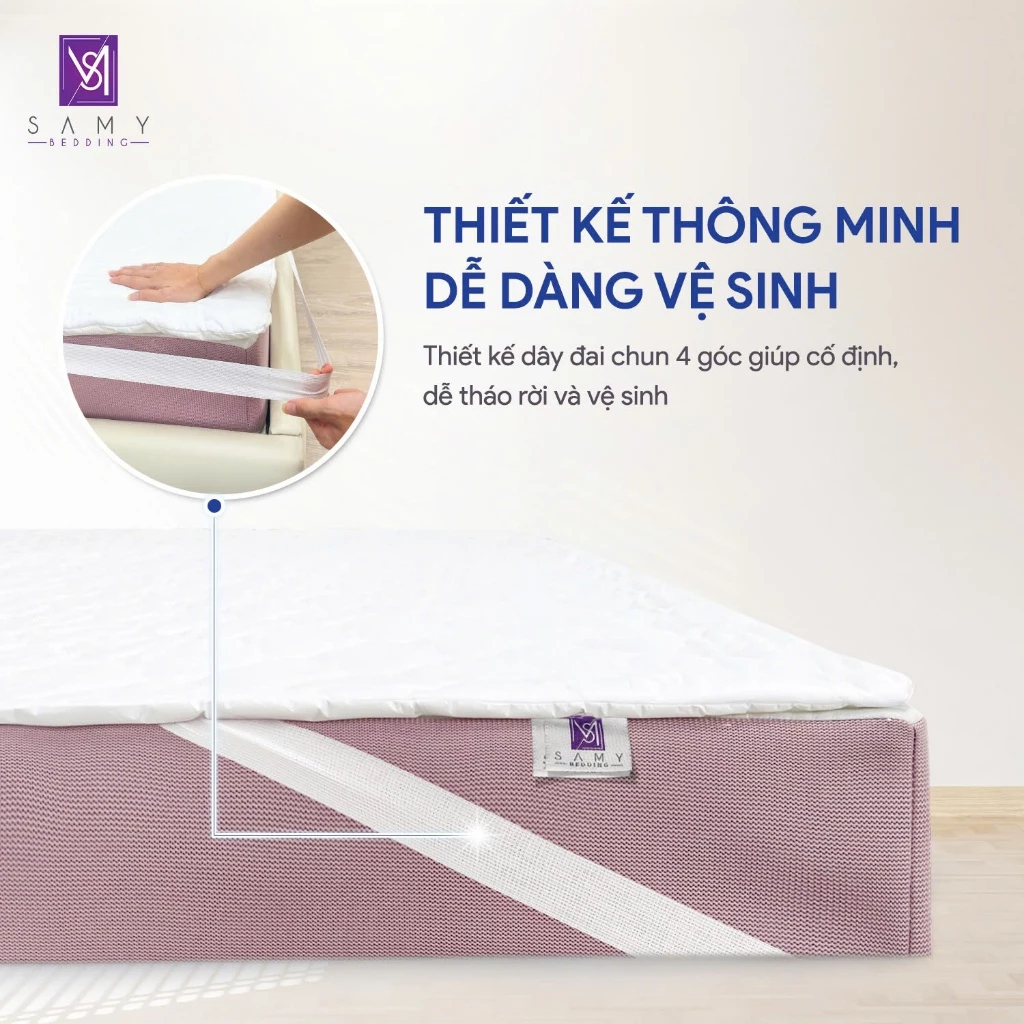 Ảnh Tấm Bảo Vệ Nệm Prime SAMY Cao Cấp An Toàn Thoáng Khí Chống Thấm Tuyệt Đối Samy Bedding. 2