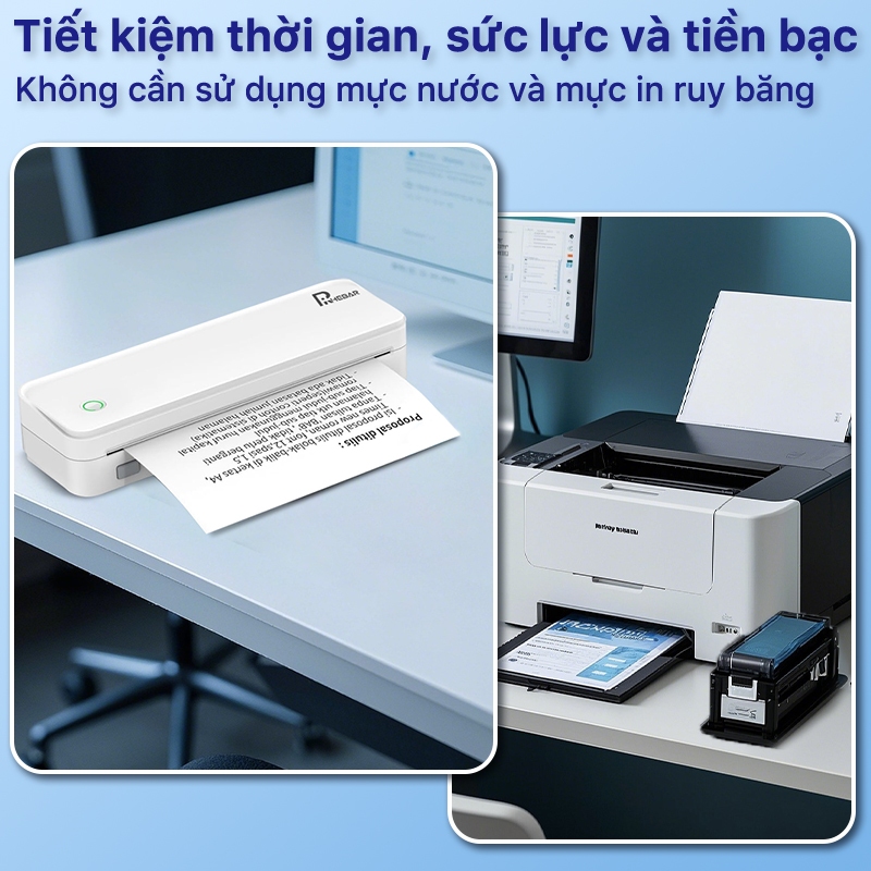 Beeprt Máy In Nhiệt Khổ A4 Không Mực - Kết Nối Bluetooth/USB, Hỗ Trợ Android/iOS, In Đa Định Dạng | BigBuy360 - bigbuy360.vn