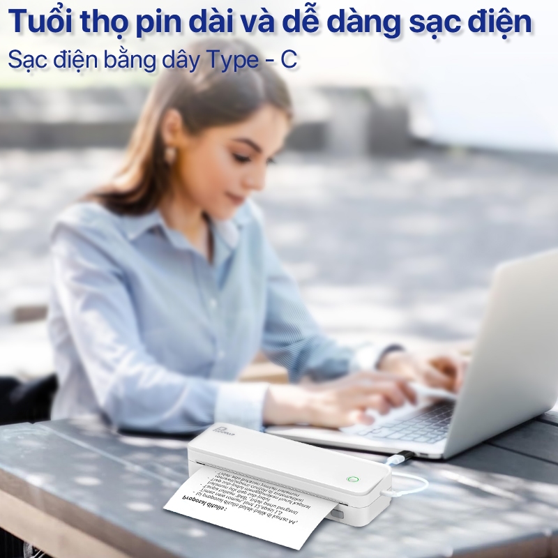 Beeprt Máy In Nhiệt Khổ A4 Không Mực - Kết Nối Bluetooth/USB, Hỗ Trợ Android/iOS, In Đa Định Dạng | BigBuy360 - bigbuy360.vn