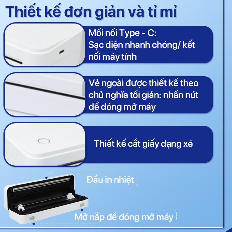 Beeprt Máy In Nhiệt Khổ A4 Không Mực - Kết Nối Bluetooth/USB, Hỗ Trợ Android/iOS, In Đa Định Dạng | BigBuy360 - bigbuy360.vn
