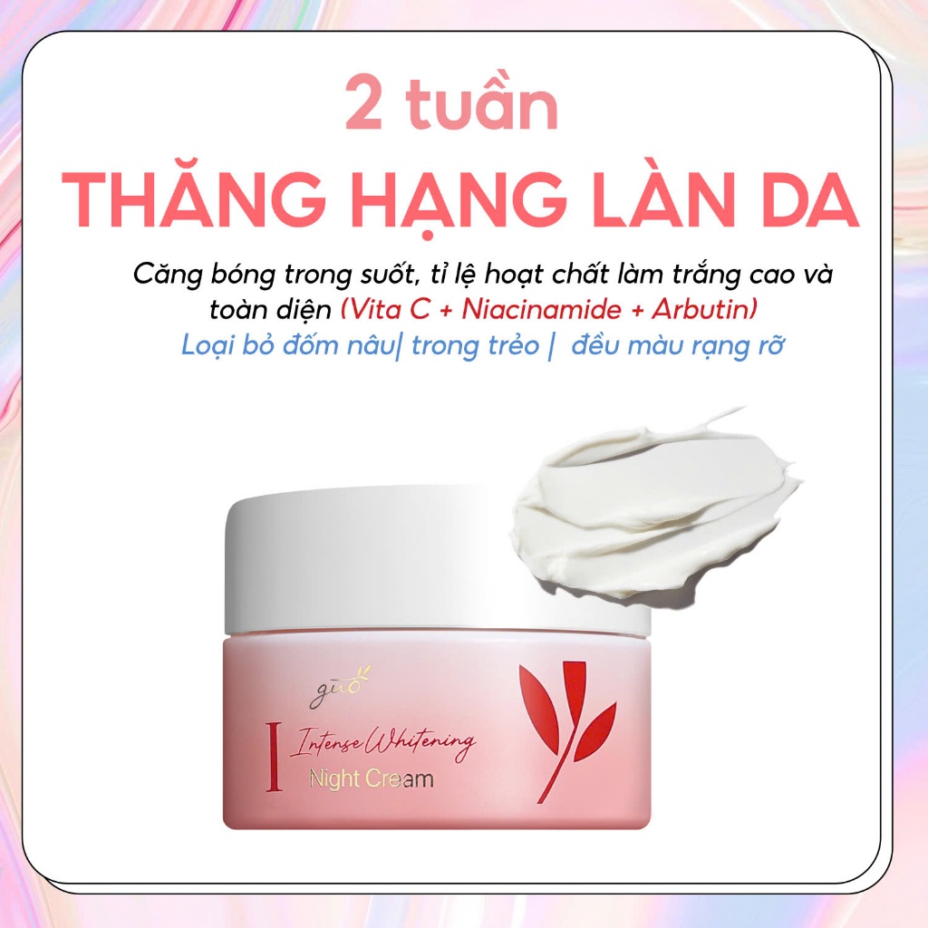 Ảnh Kem Dưỡng Trắng Da Mặt Mờ Thâm Chống Lão Hóa Vi Tảo Đỏ Trắng Hồng Tự Nhiên GUO 30gr 1