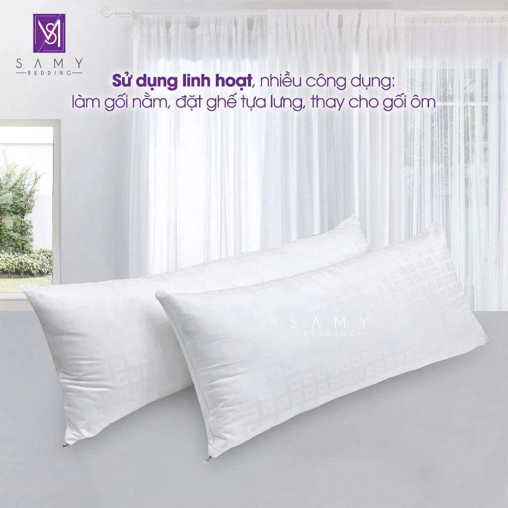 Ảnh Gối Đôi Đa Năng Cao Cấp Samy Bedding Siêu Êm Ái Cho Giấc Ngủ Thoải Mái. 3