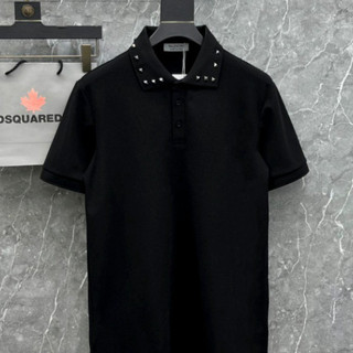 Áo Polo Valentin Đính Đinh Hoạ Tiết Phối Cổ Gắn Phụ Kiện Kim Loại Siêu Đẹp - Áo Polo Nam Cao Cấp Hot Trend New 2025