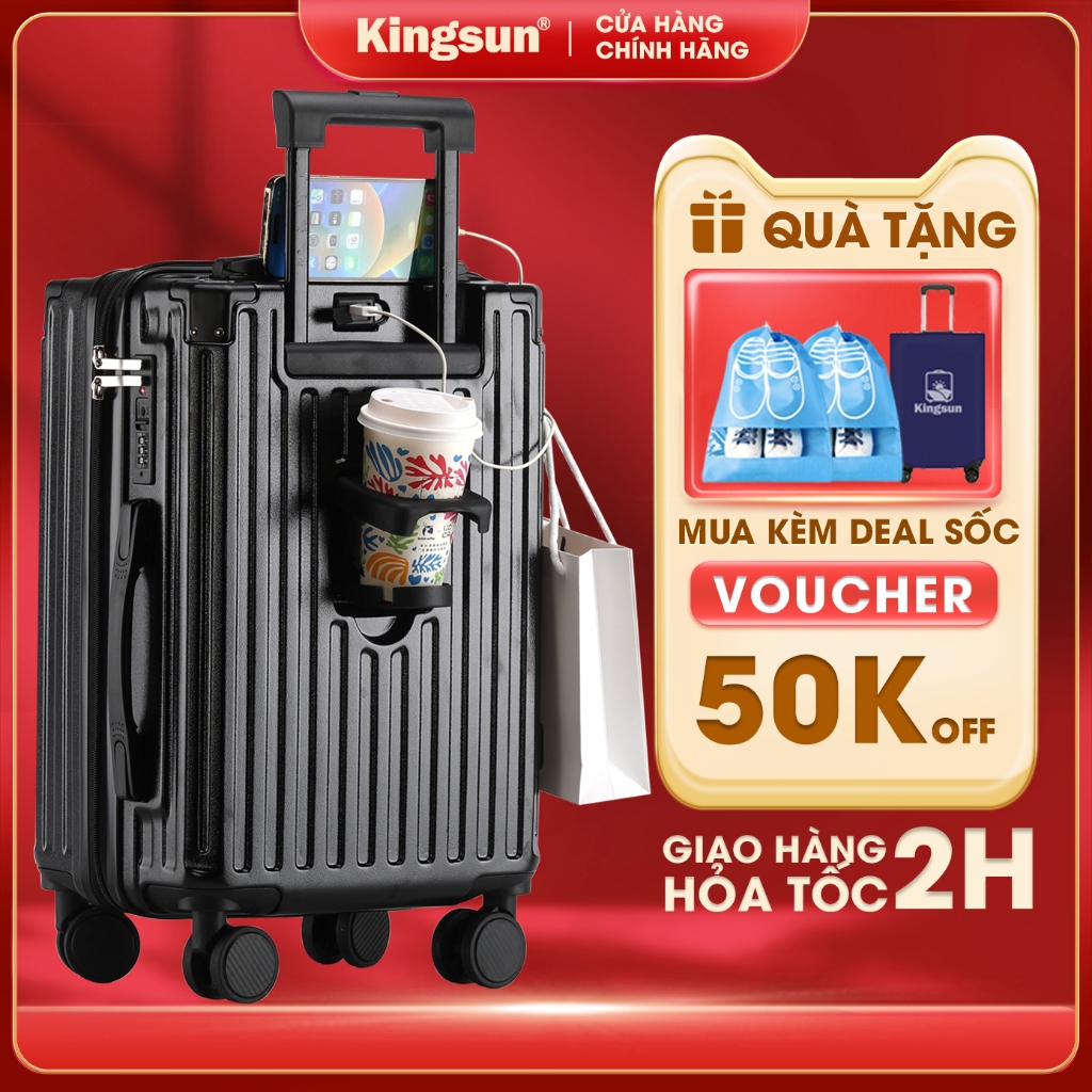 Vali du lịch Kingsun size20/24/28inch Vali ABS+PC Mã A61/302/219 bảo hành 5 năm