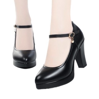 Giày Lolita Nữ Quai trơn Bít Mũi Tròn quai ngang Giày búp bê nữ đế độn 7cm 3 màu siêu HOTTREND - MÃ CG479