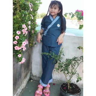 3Nút Bé Gái# Đồ Lam Cho Bé Gái