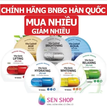 Mặt nạ BNBG Vita Genic Jelly Mask mặt nạ giấy mặt nạ thiếc nạ viên mặt nạ BNBG chính hãng Hàn Quốc dưỡng da toàn diện 30