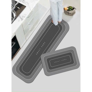 Thảm Bếp Silicon Siêu Thấm Chống Trơn Trượt, Bộ 2 Thảm Bếp Kích Thước 120cmx40cm và 60cmx40cm