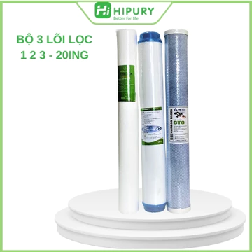 Lõi lọc thô PP 20inch số 123 - Lõi lọc đầu nguồn dùng cho cốc lọc 20 inch xanh hoặc trong HN