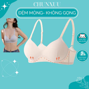 Áo ngực nữ cotton gân tăm trơn Chunxuu không gọng đệm mỏng thông hơi ôm ngực - AV95