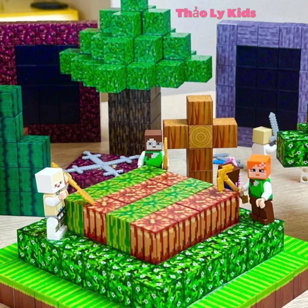 Khối Block Minecraft Nam Châm Từ Tính - Đồ Chơi Mô Hình Lắp Ráp Kiến ...