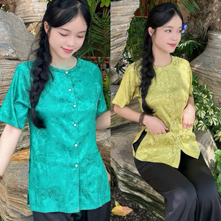 Bà Ba Tay Ngắn # Đồ Lam # Top Đồ Bộ