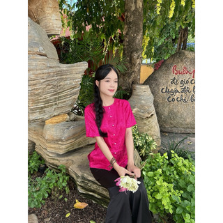 Bà Ba Tay Ngắn # Đồ Lam # Top Đồ Bộ