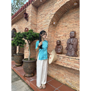 Bà Ba Tay Ngắn # Đồ Lam # Top Đồ Bộ