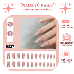 Bộ 24 Móng Tay Giả Trang Trí Làm Đẹp Nail Tặng Kèm Keo Và Dụng Cụ Gắn Móng