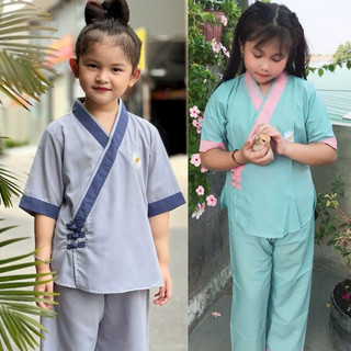 3Nút Bé Gái# Đồ Lam Cho Bé Gái