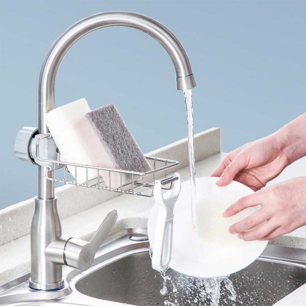 Kệ Để Đồ Rửa Chén Inox Treo Vòi Nước Đựng Giẻ Rửa Bát Gọn Gàng