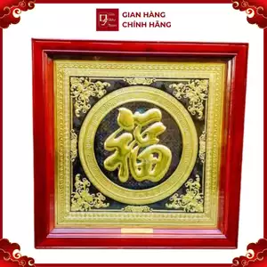 Tranh Đồng Chữ Phúc ( 68x68cm ) - Cửu Diệu Thiên - CP006