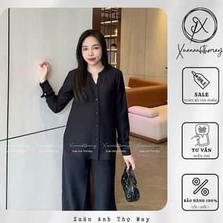 Set áo dài tay + quần vải đũi - Xuananhthomay