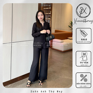 Set áo dài tay + quần vải đũi - Xuananhthomay
