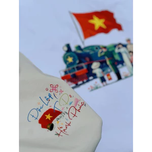 Áo thun Unisex form rộng tay lỡ in hình ĐỘC LẬP TỰ DO HẠNH PHÚC Ver 2 Chất Cotton mềm mịn