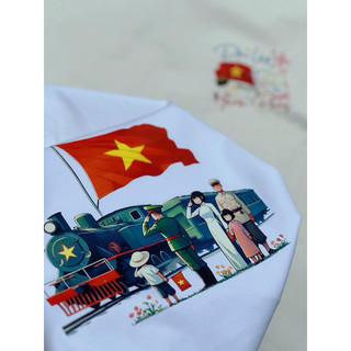 Áo thun Unisex form rộng tay lỡ in hình ĐỘC LẬP TỰ DO HẠNH PHÚC Ver 2 Chất Cotton mềm mịn