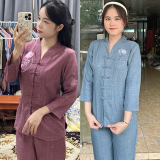 Bà Lai Nhẫn Vải Vân Mây # Đồ Bộ Top