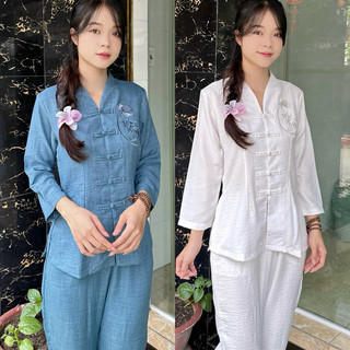 Bà Lai Nhẫn Vải Vân Mây # Đồ Bộ Top