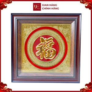 Tranh Đồng Chữ Phúc ( 52x52cm ) - Cửu Diệu Thiên - THN233