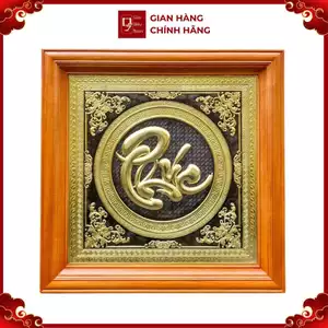 Tranh Đồng Chữ Phúc ( 69x69cm ) - Cửu Diệu Thiên - THN234