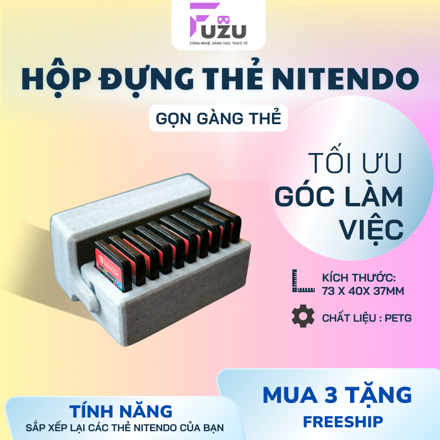 Hộp đựng thẻ Fuzu NITENDO SWITCH tiện lợi
