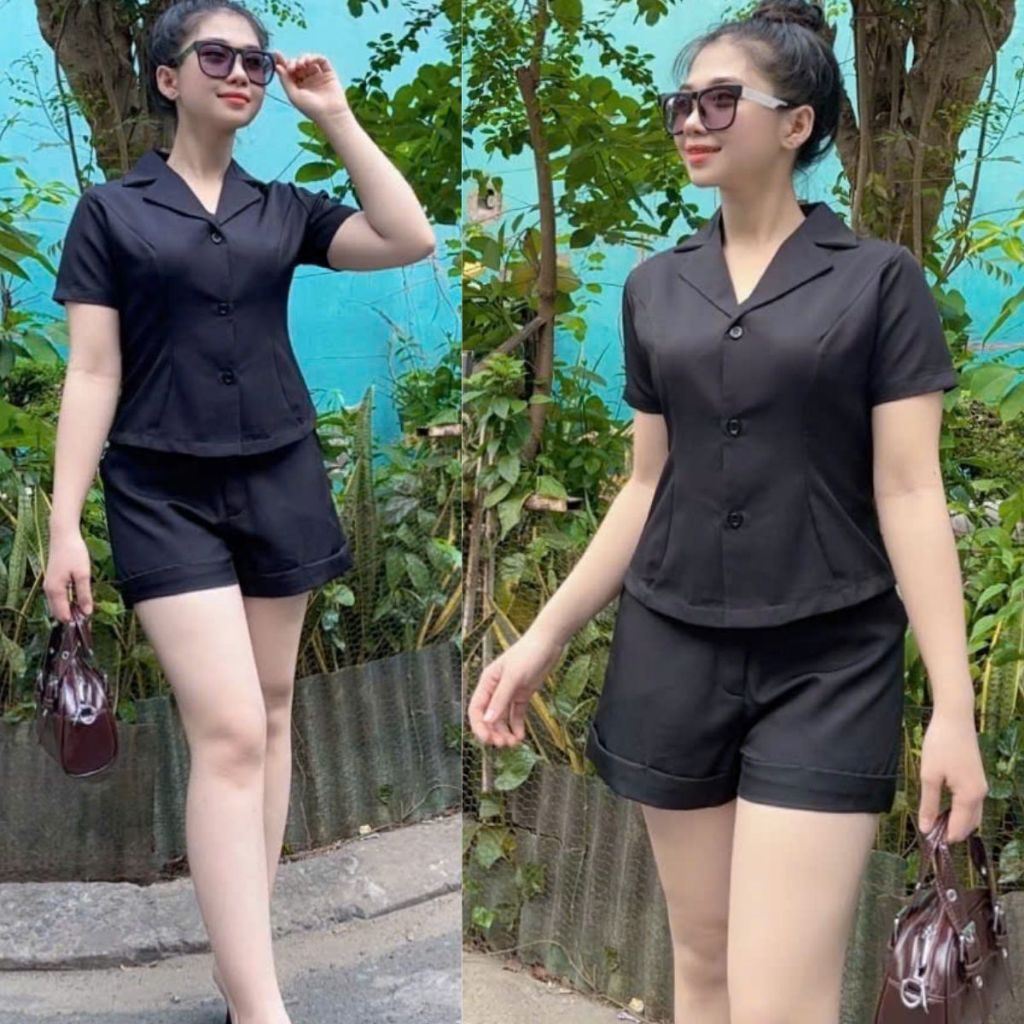 Sét đồ bộ đùi bigsize set đồ bộ nữ mùa hè mặc nhà giá rẻ ESHOP bộ quần đùi áo ngắn tay đẹp dễ thương A384